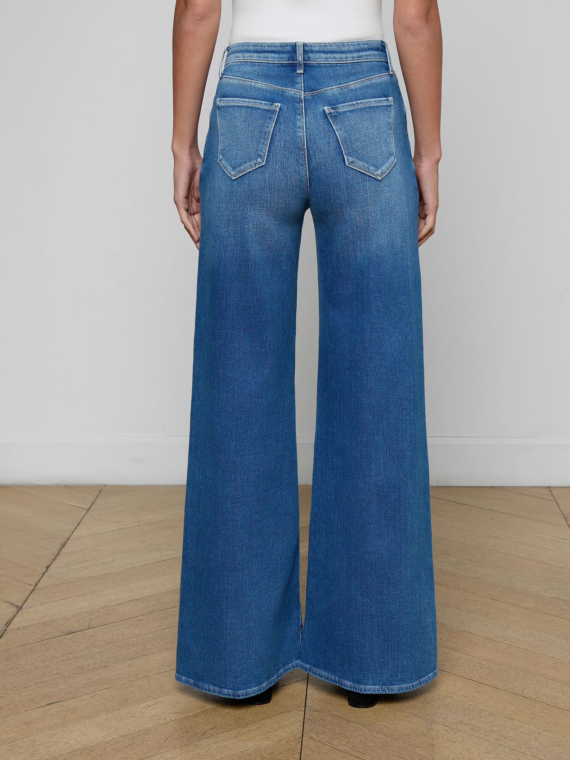 L'Agence Quincy H/R Wide Leg Jean 2943RDM