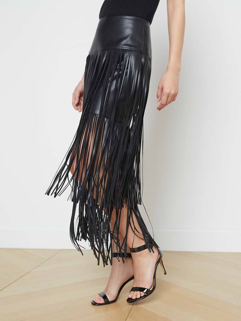 L'Agence Karoline Maxi fringe Skirt 3530ZST