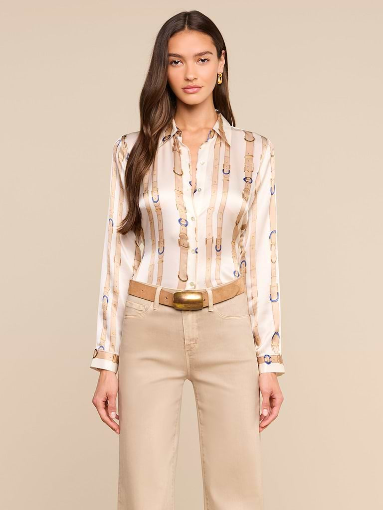 L'Agence Tyler Silk Blouse 40223AXE