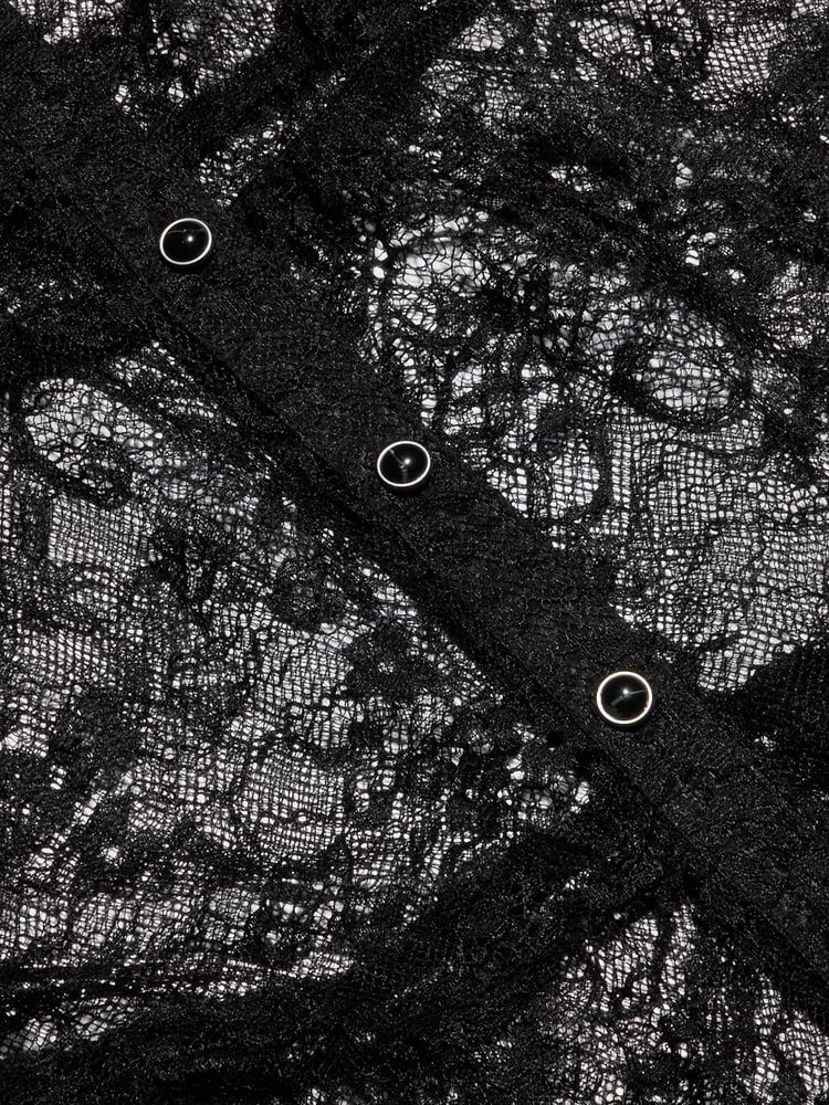 L'Agence Seraphina Lace Dress in Black