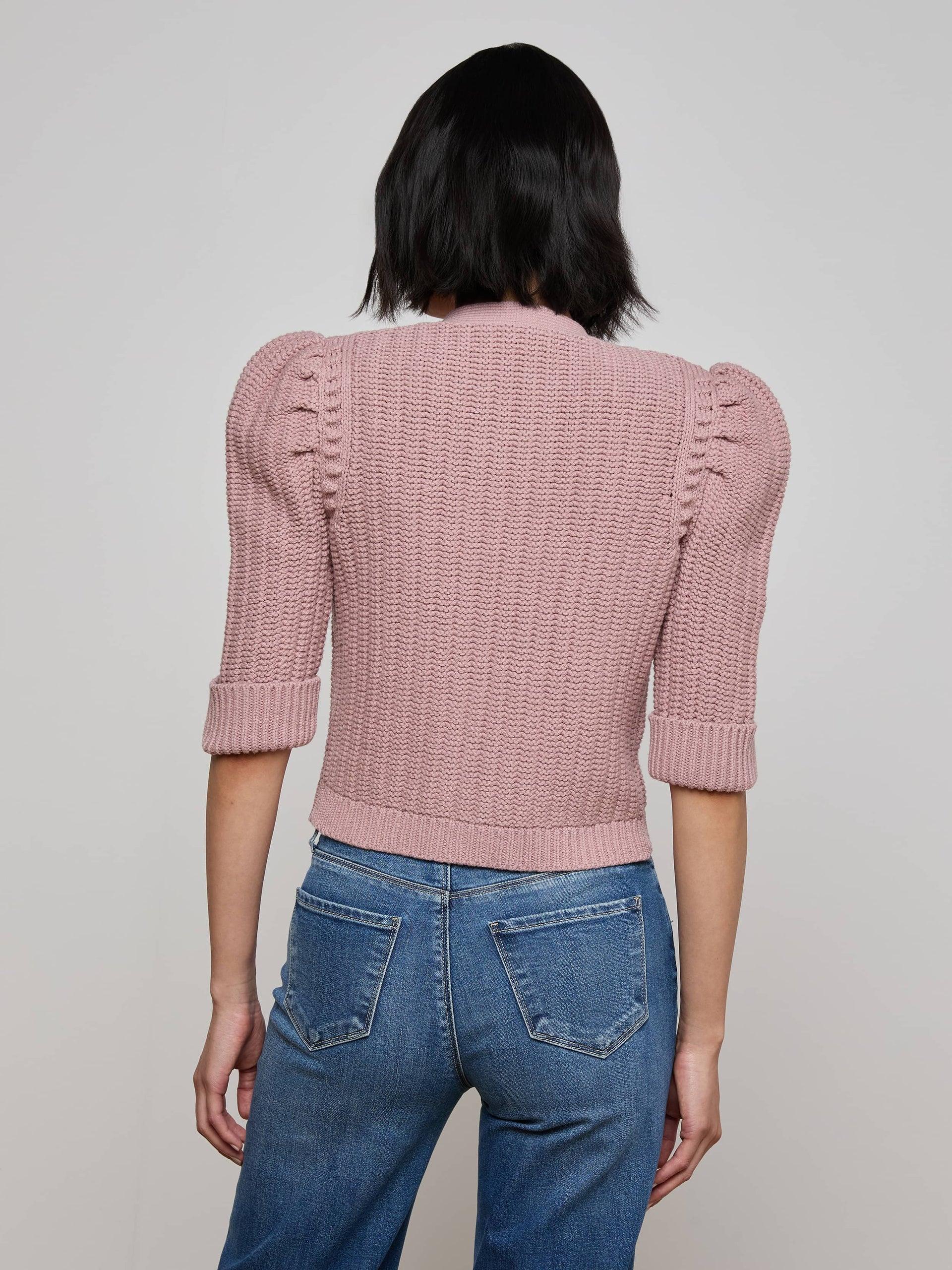 L'Agence Delilah Crop Textured Cardi