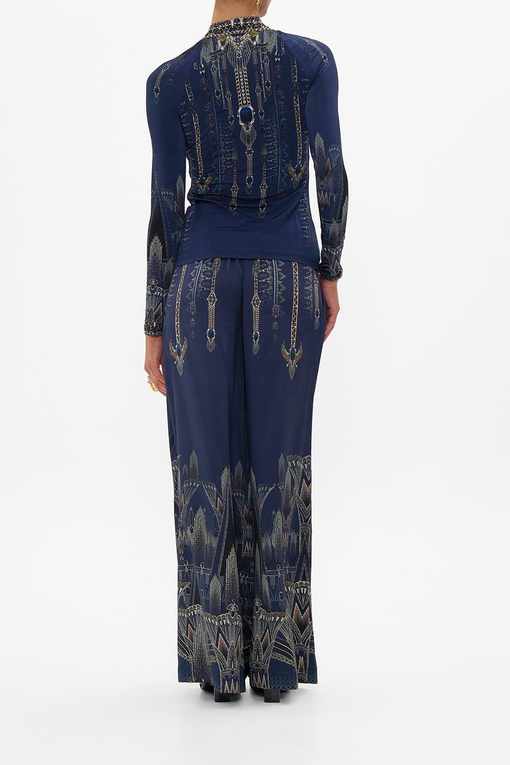 Camilla Wide Leg Waisted Pants 31646 in The Egypt Effect