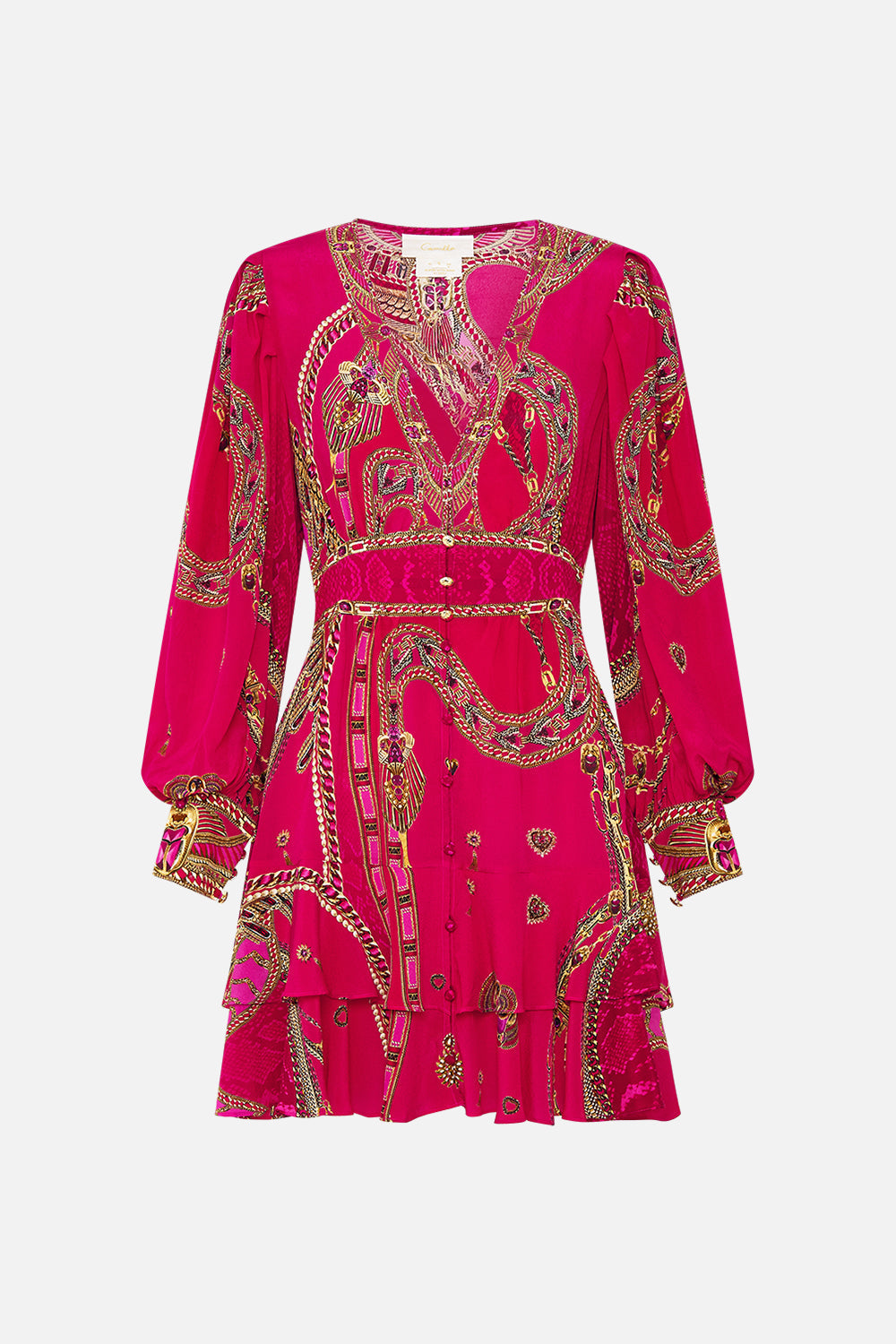 Camilla Front Frill Dress in Pink - Kissed By A Cobra