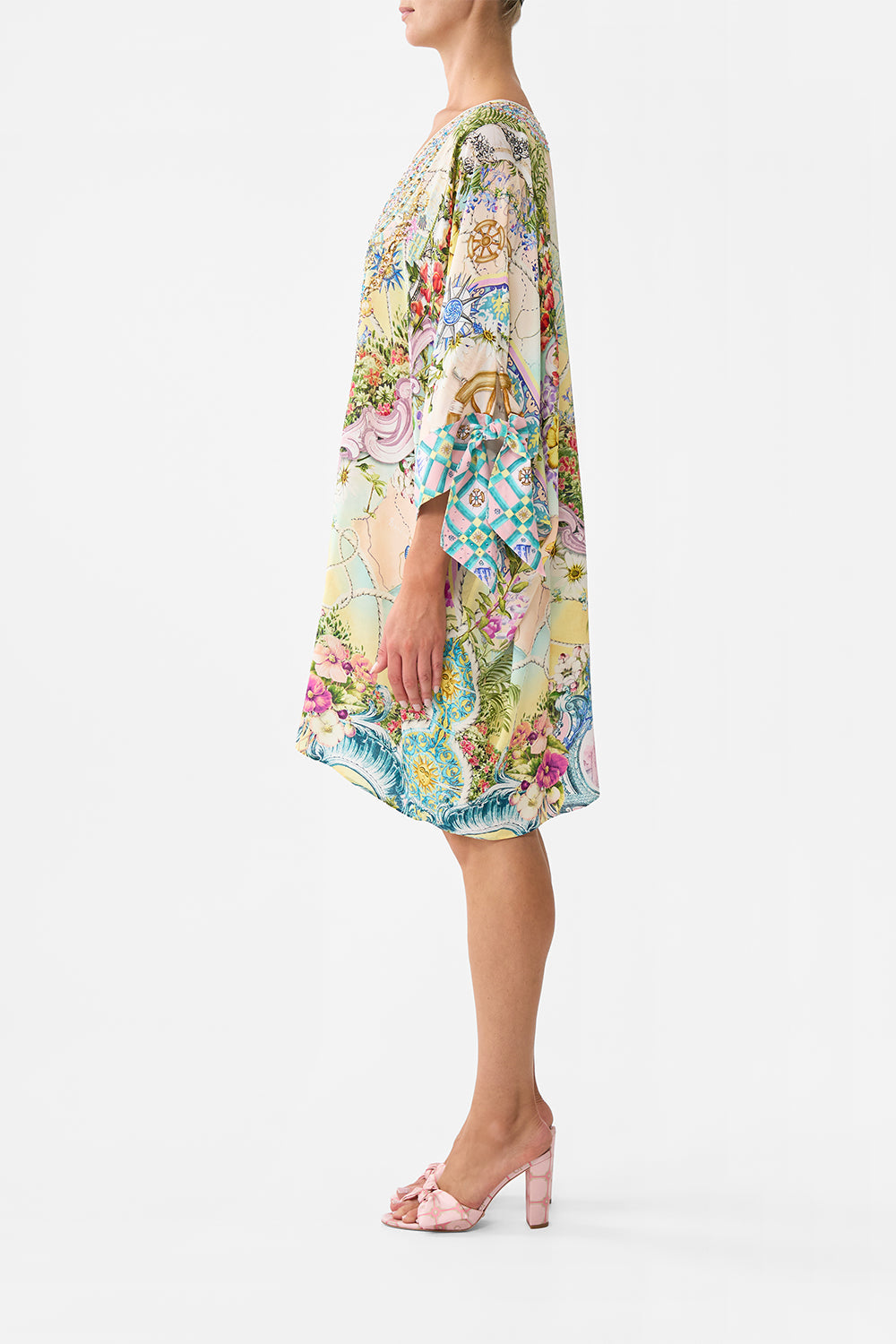Camilla Tie Sleeve Short V Kaftan 34714