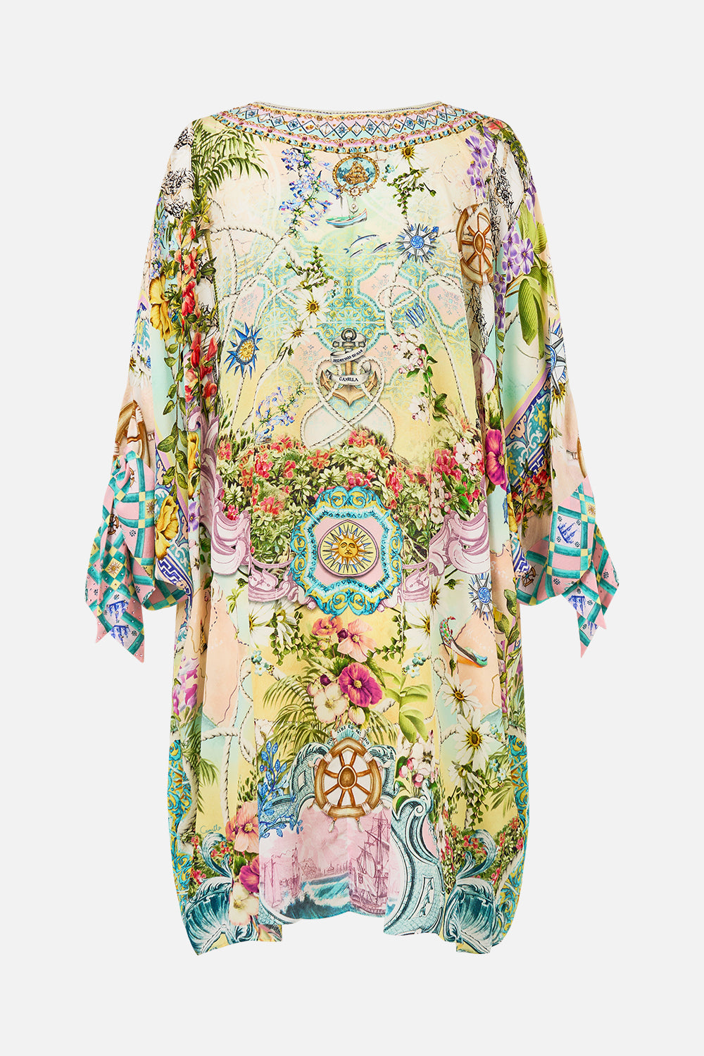 Camilla Tie Sleeve Short V Kaftan 34714