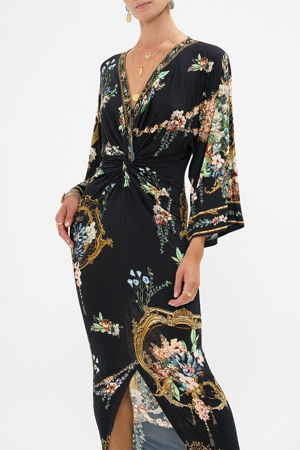 Camilla Long Split Front Twist Dress 34827