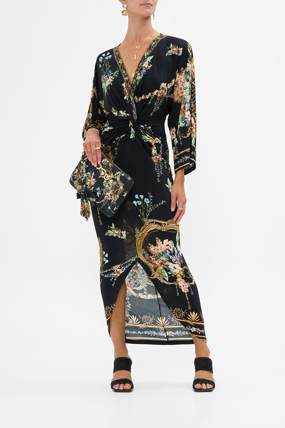 Camilla Long Split Front Twist Dress 34827