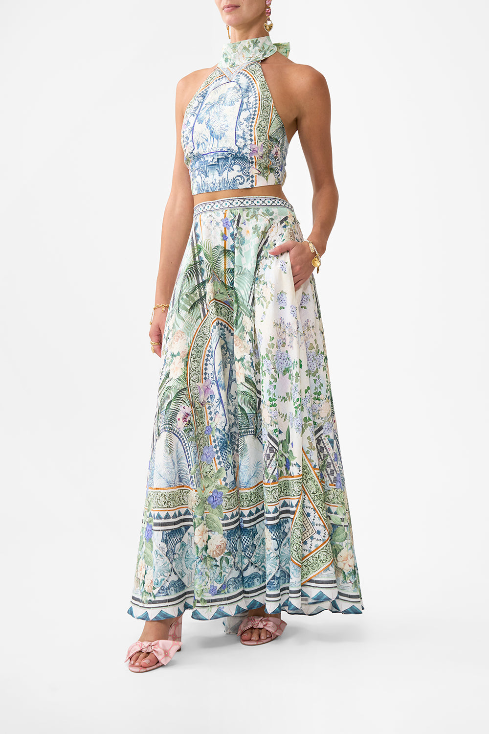 Camilla Halter Tie Back Top 36093