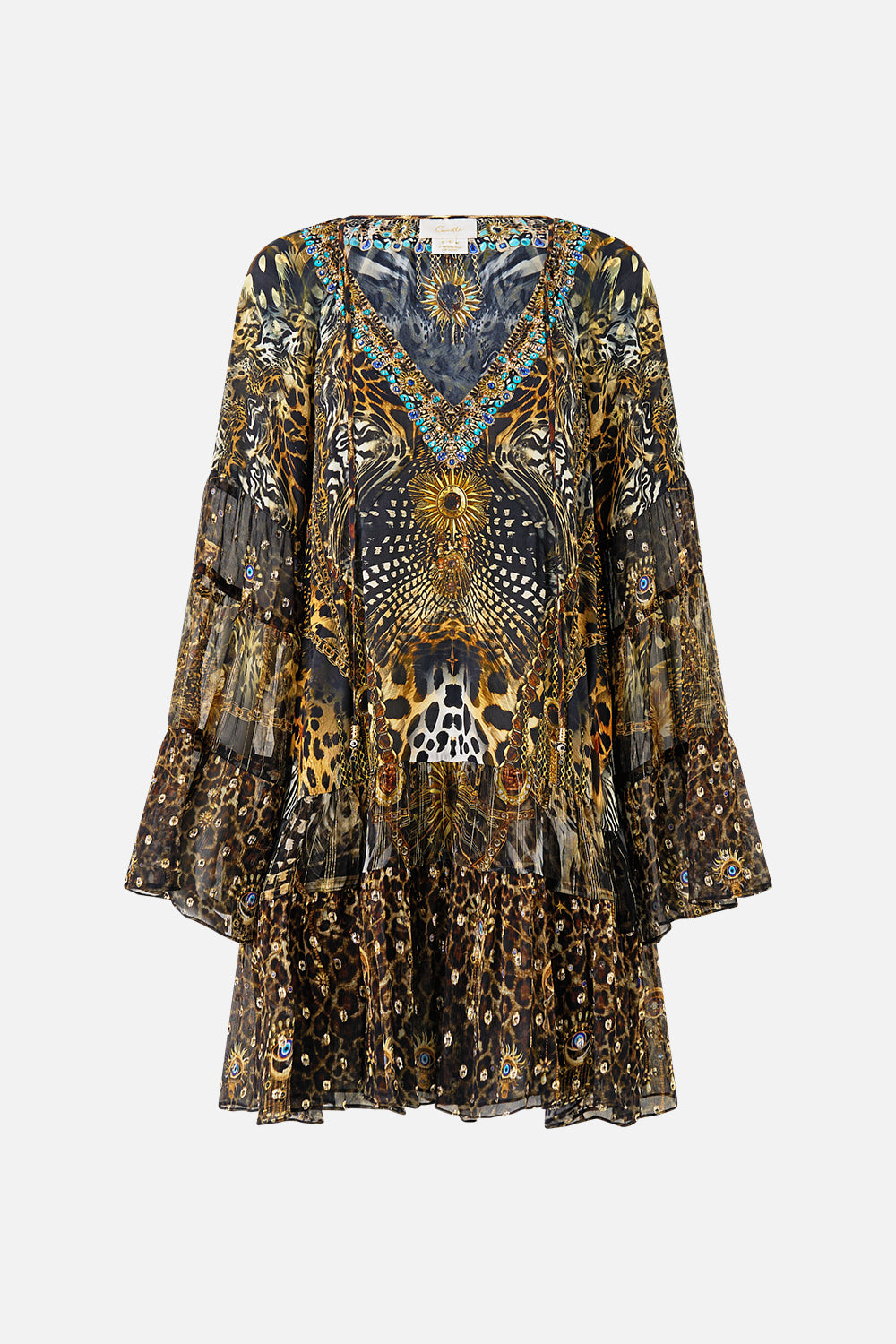 Camilla A-Line Gathered Panel Dress 00038173