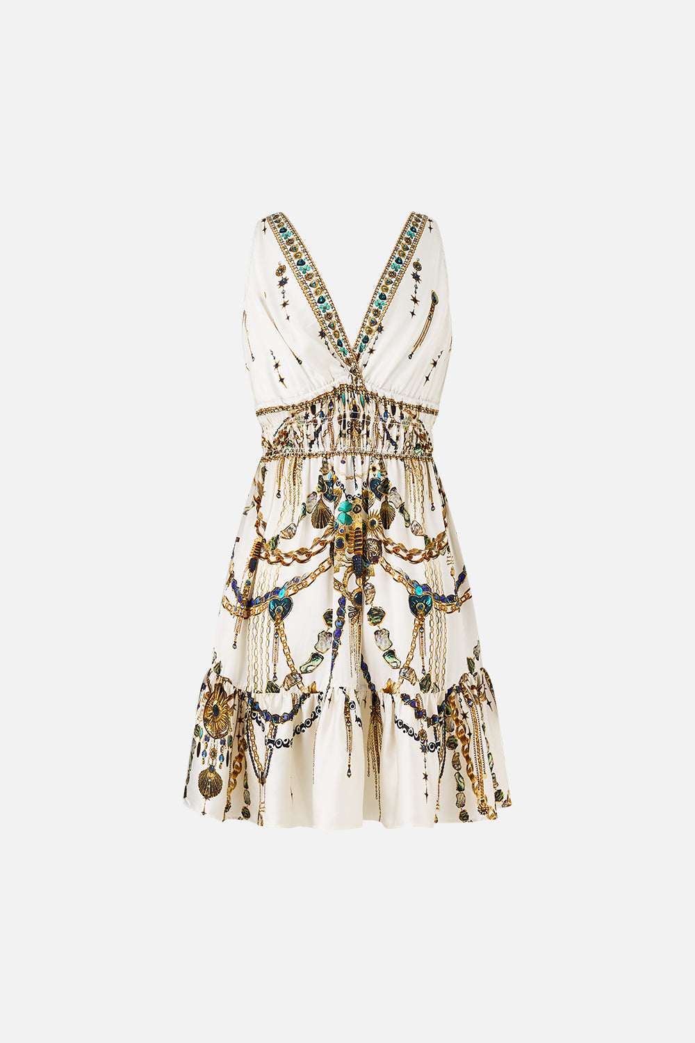 Camilla Shirred Waist Mini Dress 38351