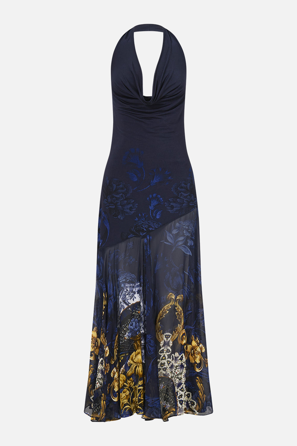 Camilla Cowl Neck Halter Dress 00040219