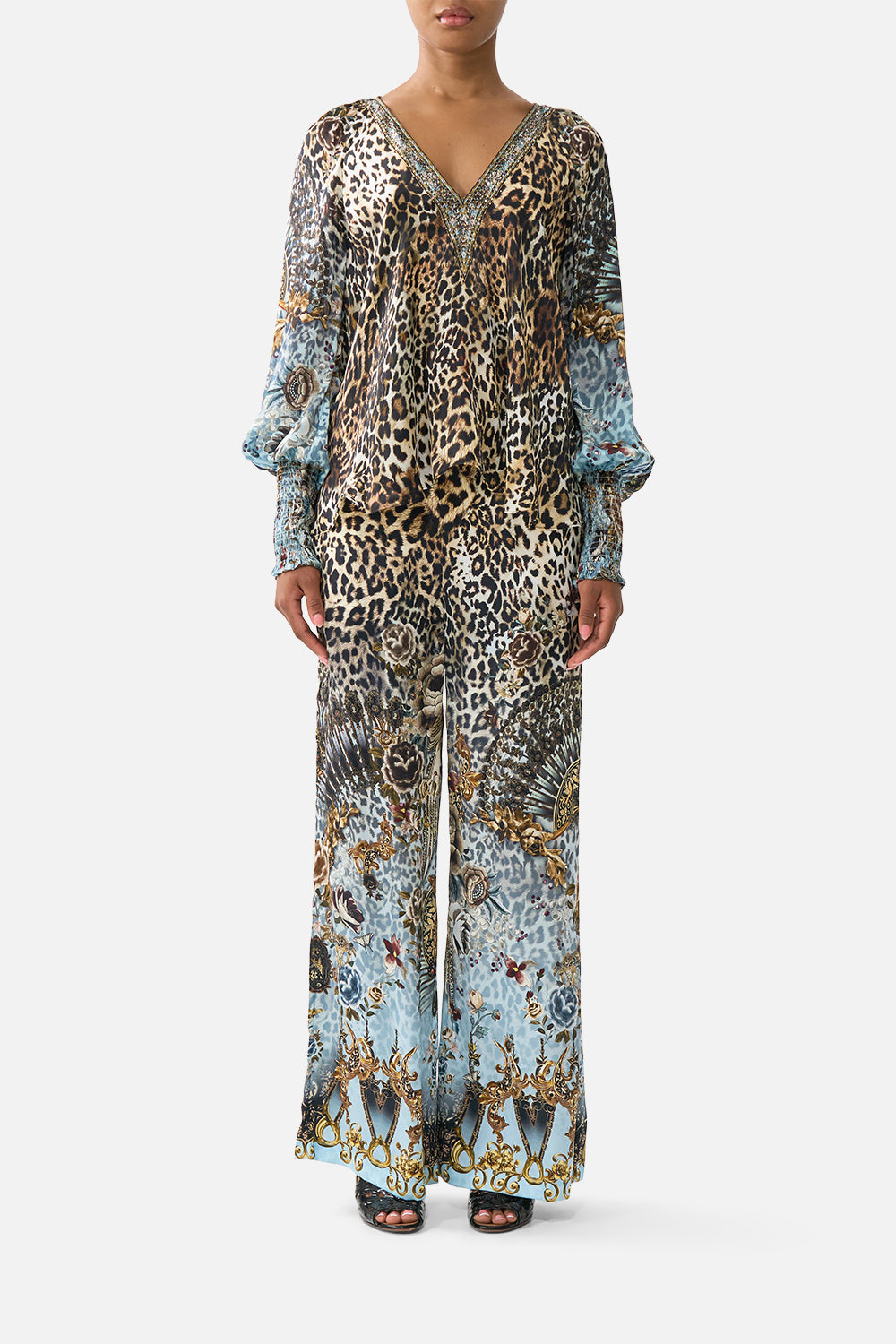 Camilla Shirred Cuff Blouse 41310
