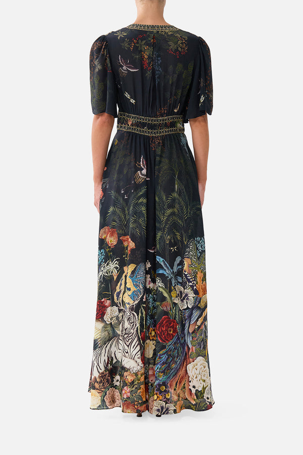 Camilla Shaped Waistband Dress With Flutter Sleeves 00042246
