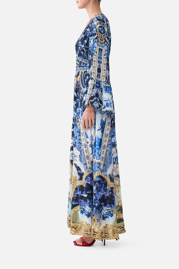 Camilla Shaped Waistband Dress with Ruffle Sleeve 43749