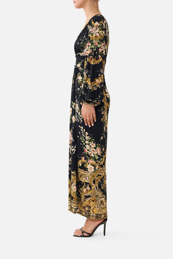 Camilla Waisted Draped Jersey Dress 44123
