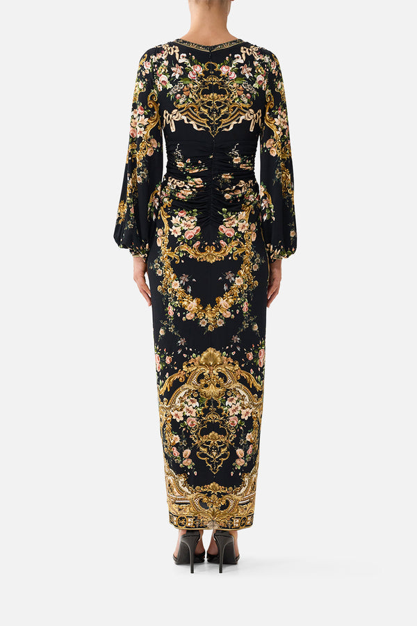Camilla Waisted Draped Jersey Dress 44123