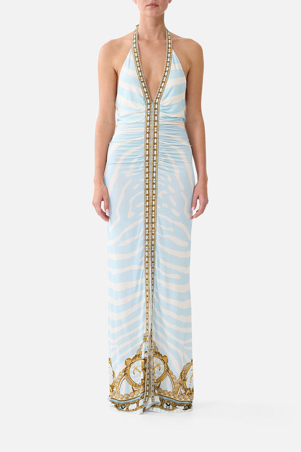 Camilla Ruched Front Halter Dress 45788