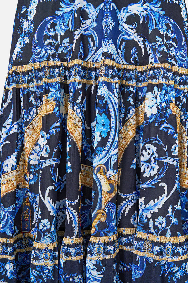 Camilla Halter Jersey Dress with Tiered Skirt 45913