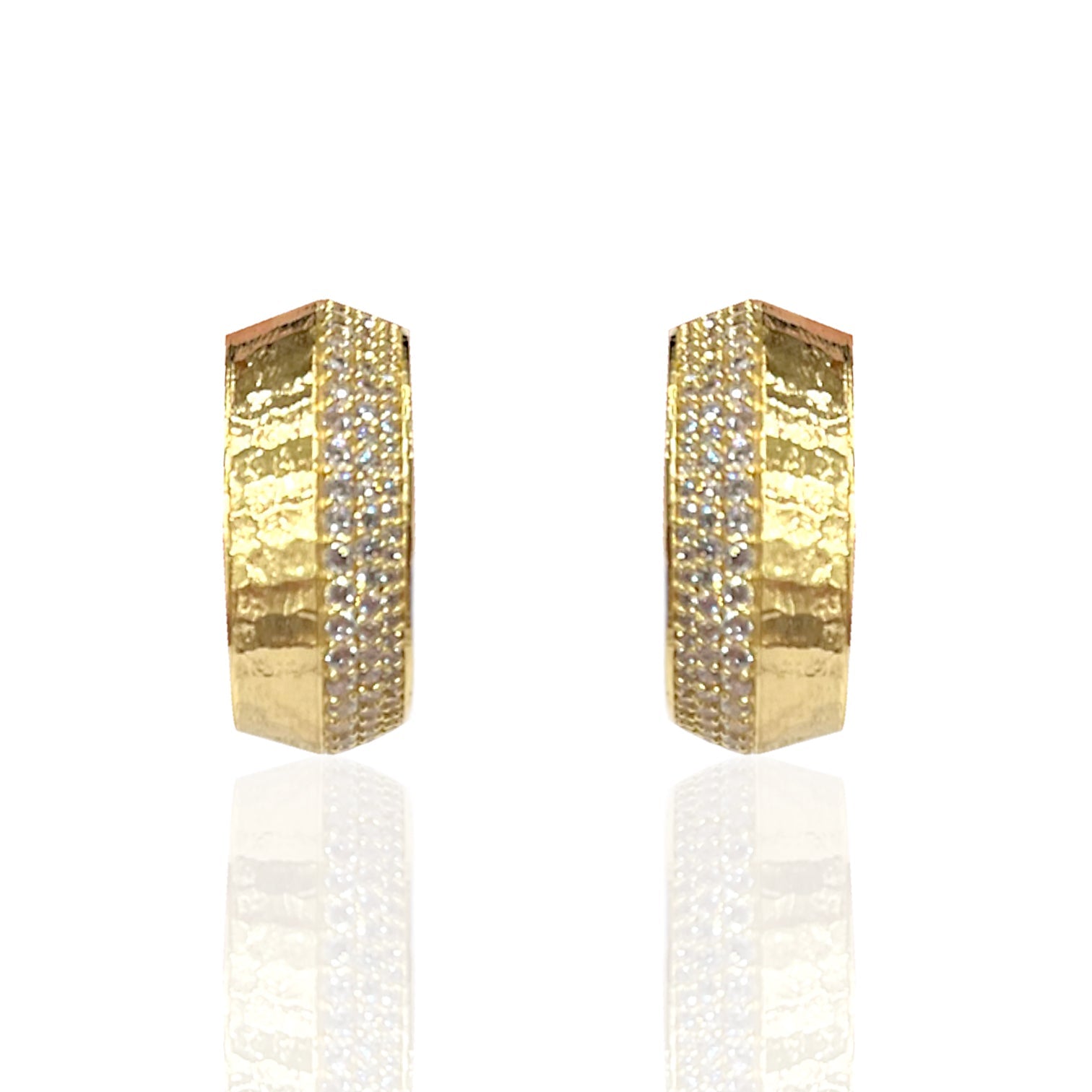 Tat2 E303 Noma Hoop Earrings in GLD/CLR