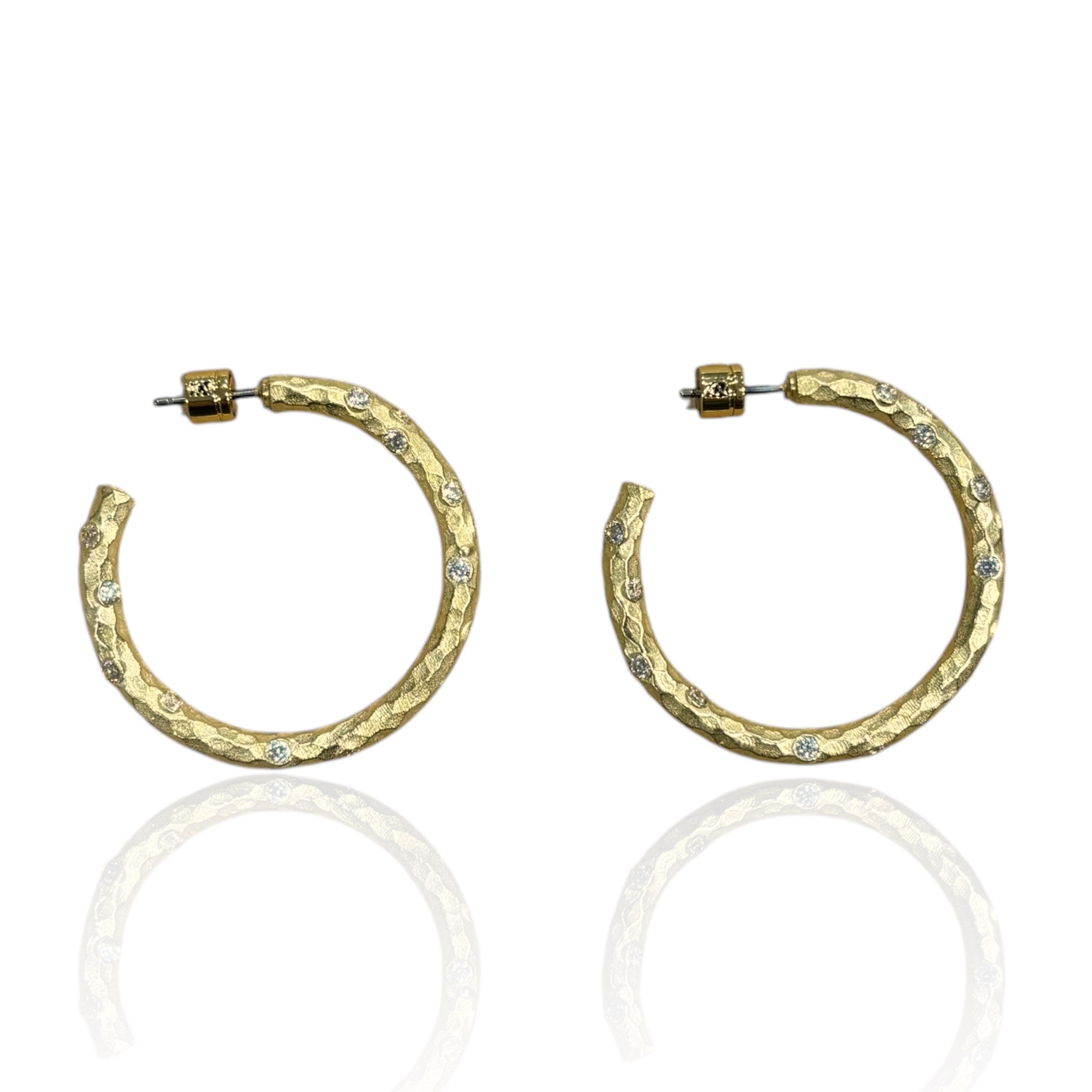 TAT2 E308 GOLD PAVIA HOOP 1.5" Gold