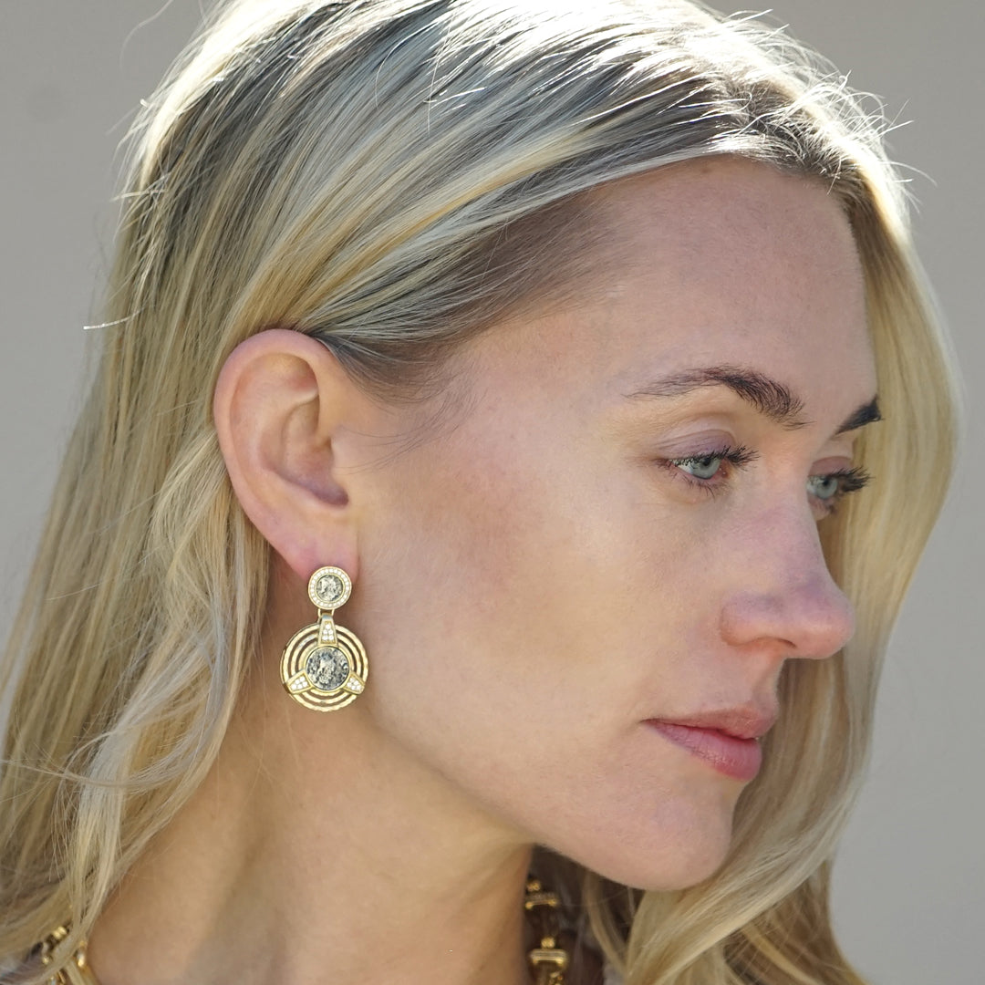 Tat2 Moro Double Coin Earrings E315