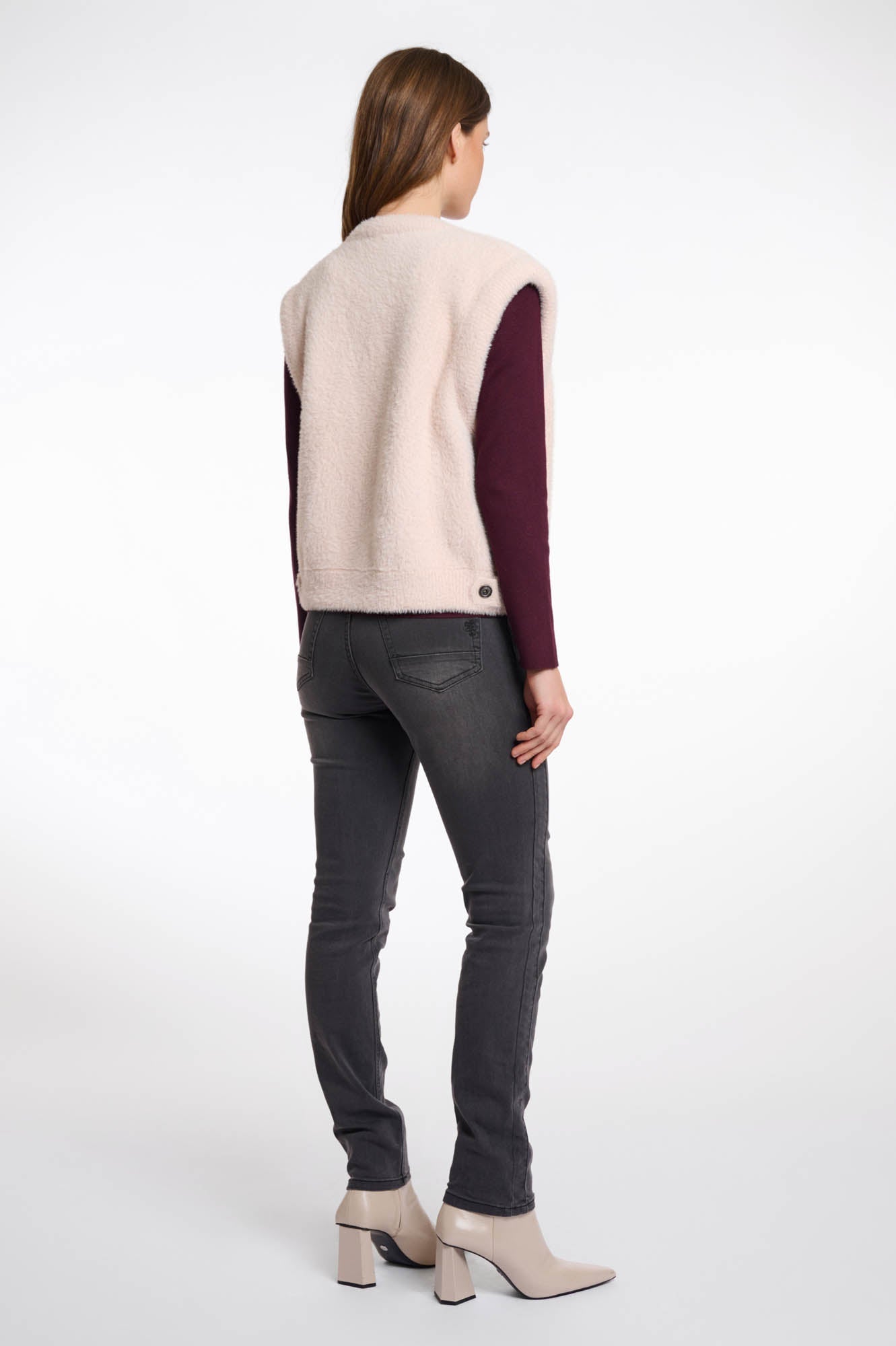 Rino & Pelle Elona Waistcoat in Stone