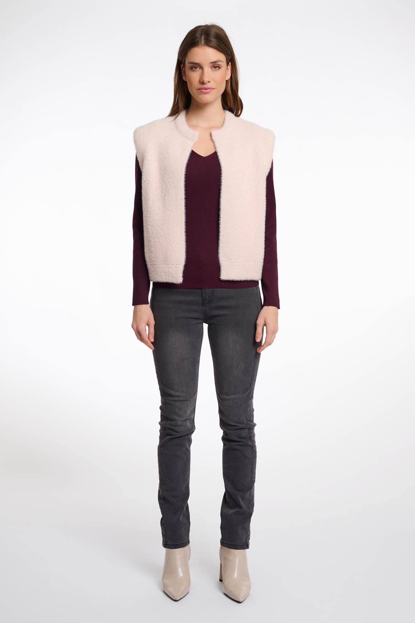 Rino & Pelle Elona Waistcoat in Stone