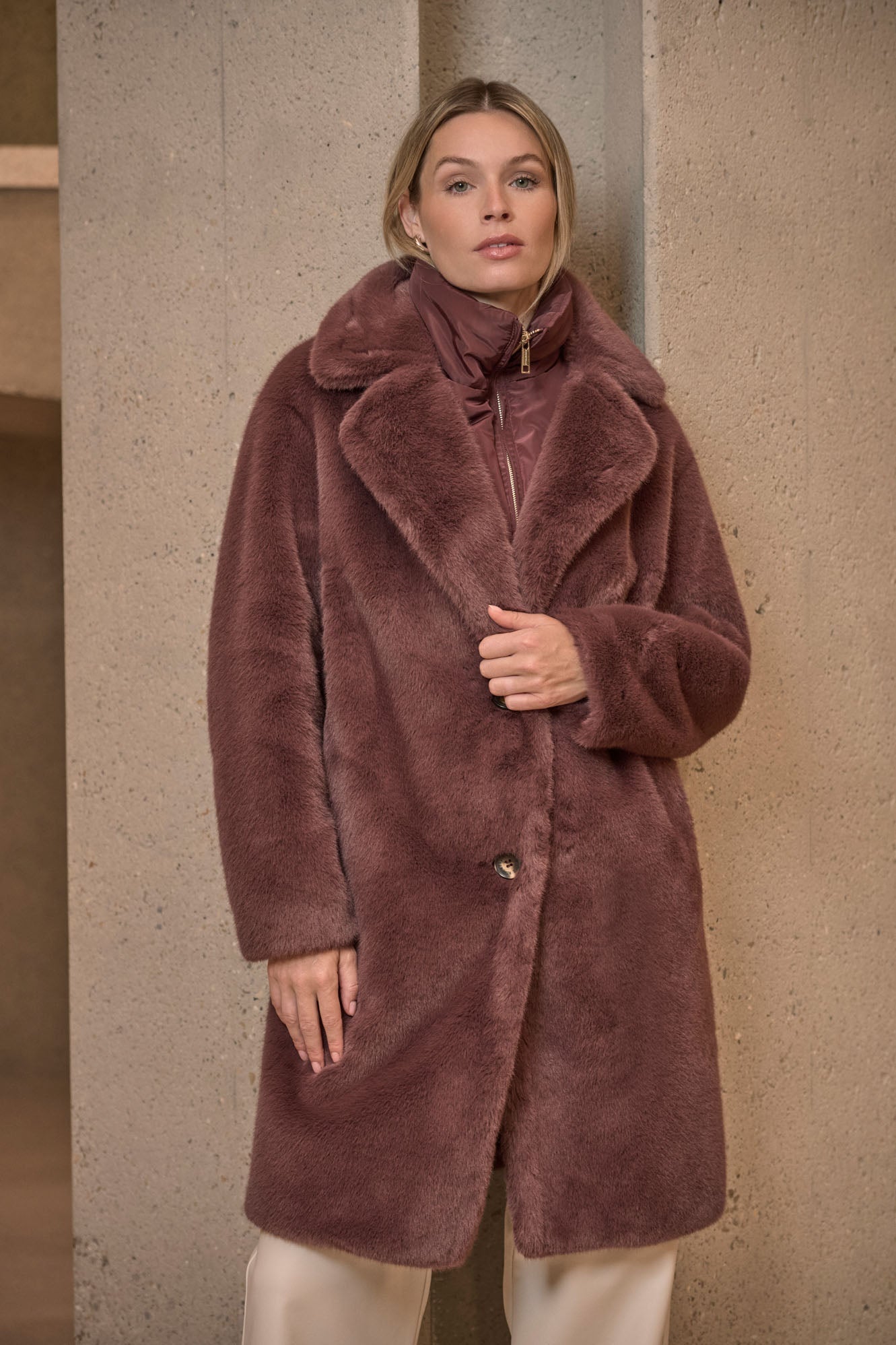 Rino & Pelle Geesje Coat in Chocolate Bean