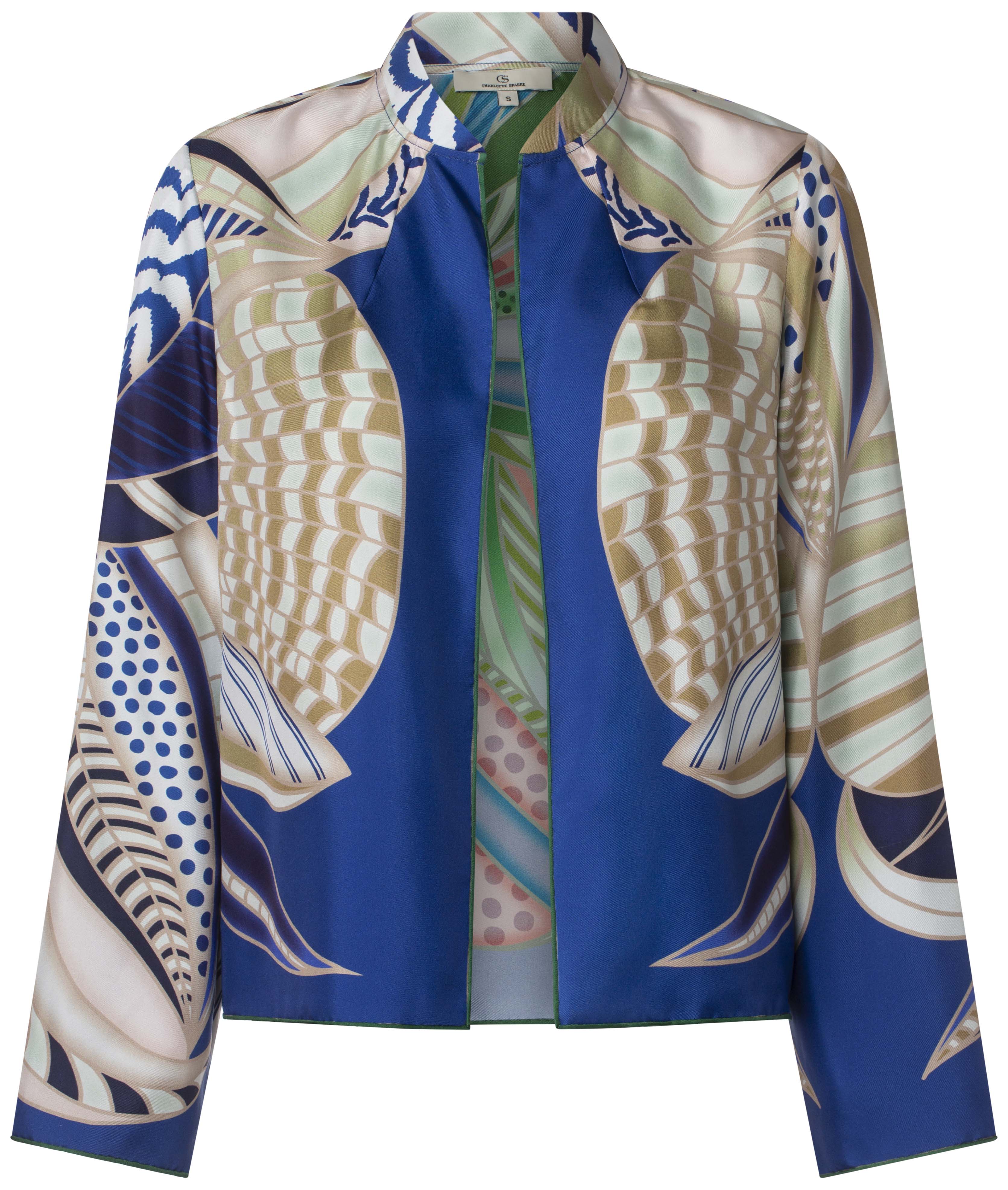 Charlotte Sparre Scarf Jacket 3395 in Blue