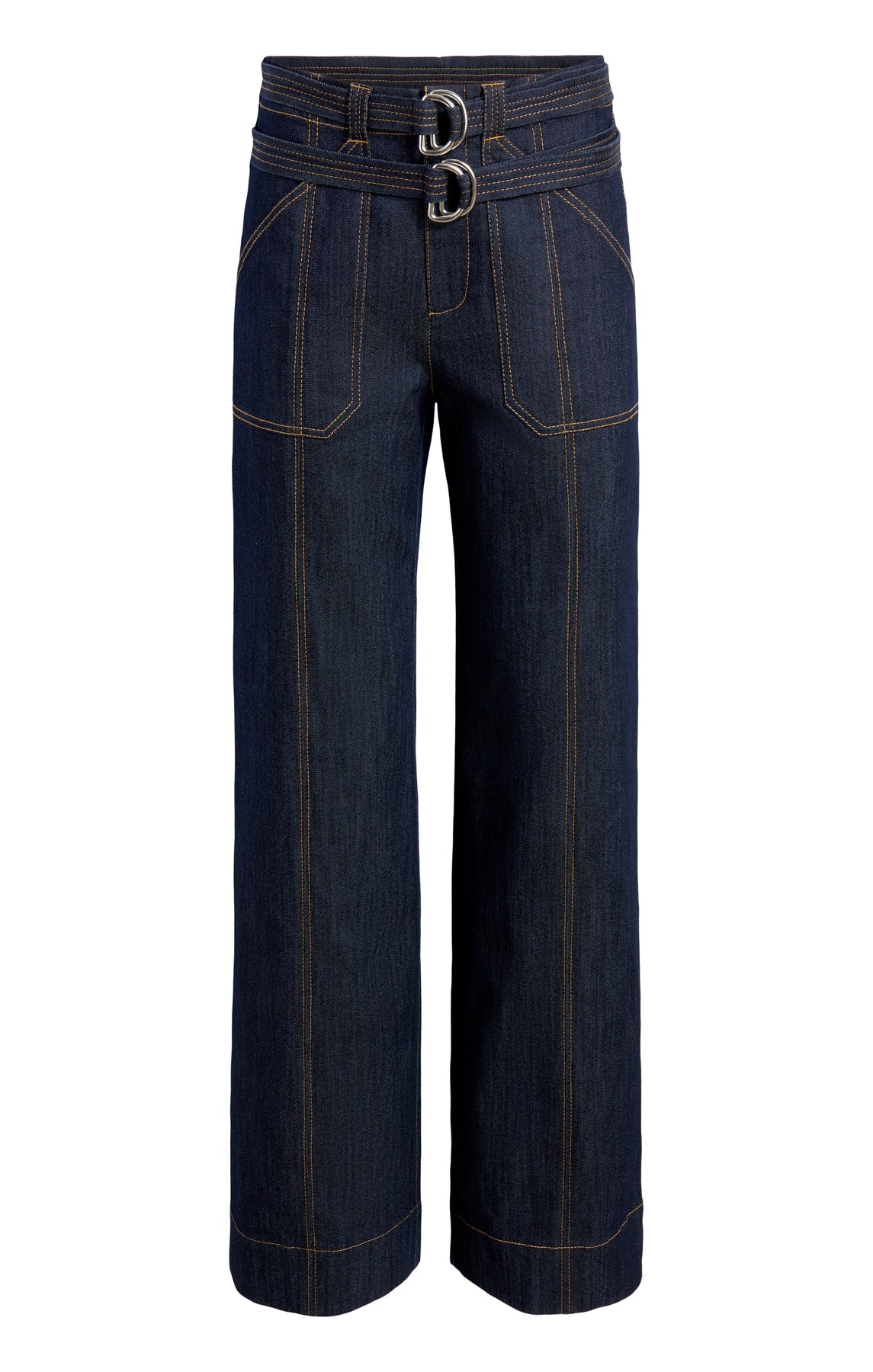 Cinq a Sept Kenji Denim Wide Leg Pant in Navy
