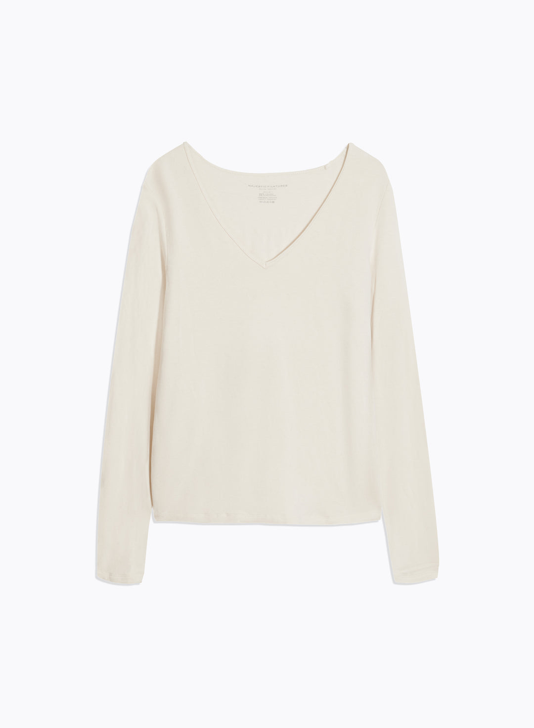 Majestic Filatures Long Sleeve Top FTS856 in Ivory or Black