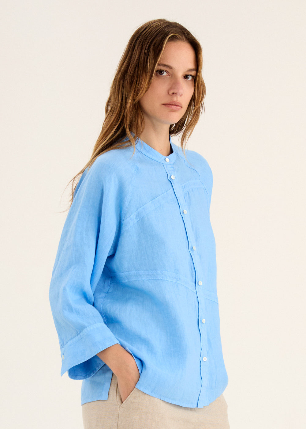 Rosso 35 Shirt N1782B in Sky Blue