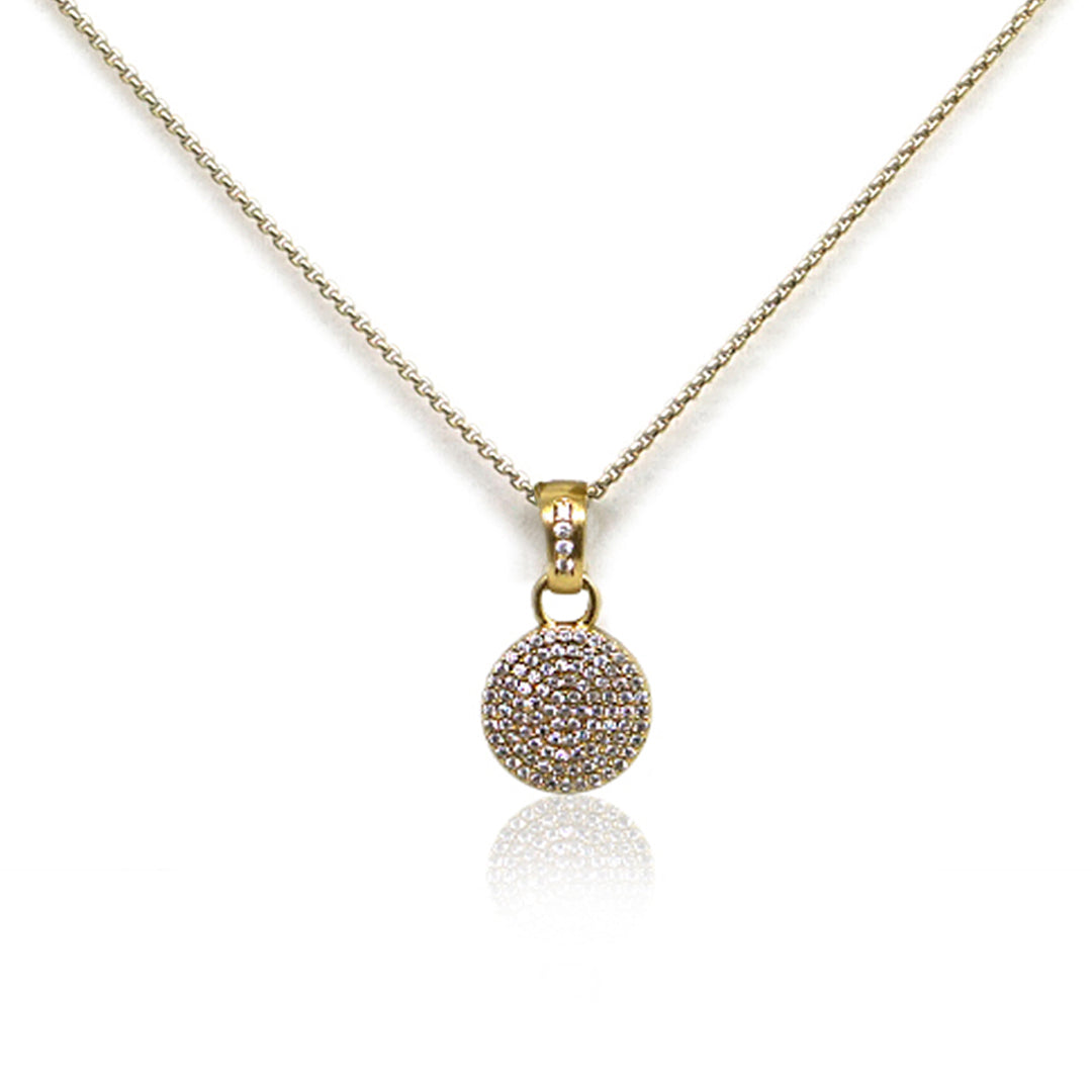 Tat2 Pave Disc Necklace N722