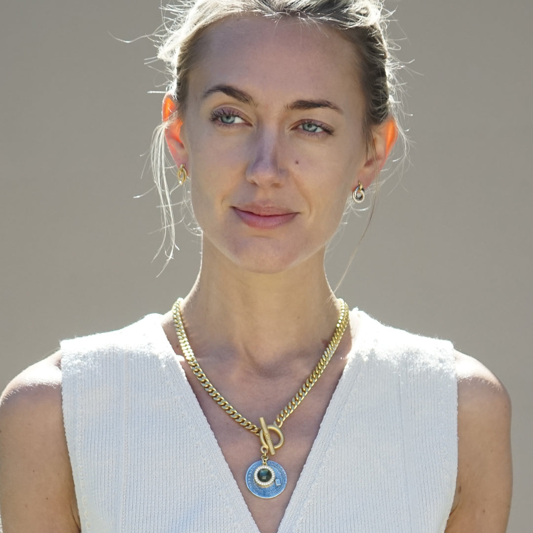 Tat2 Mesa Labradorite Charm Necklace N780