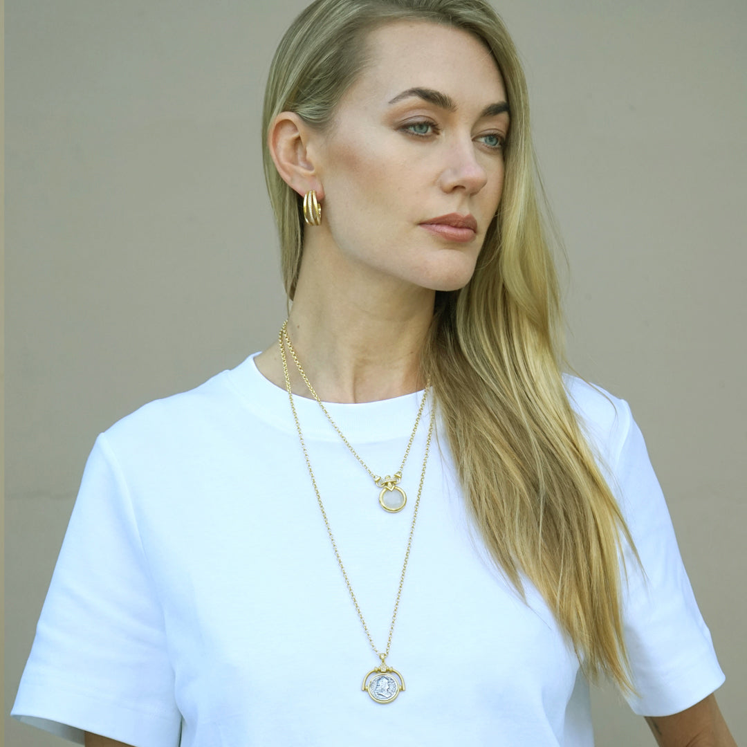 TAT2 N810 Sol Spinner Necklace in Gold