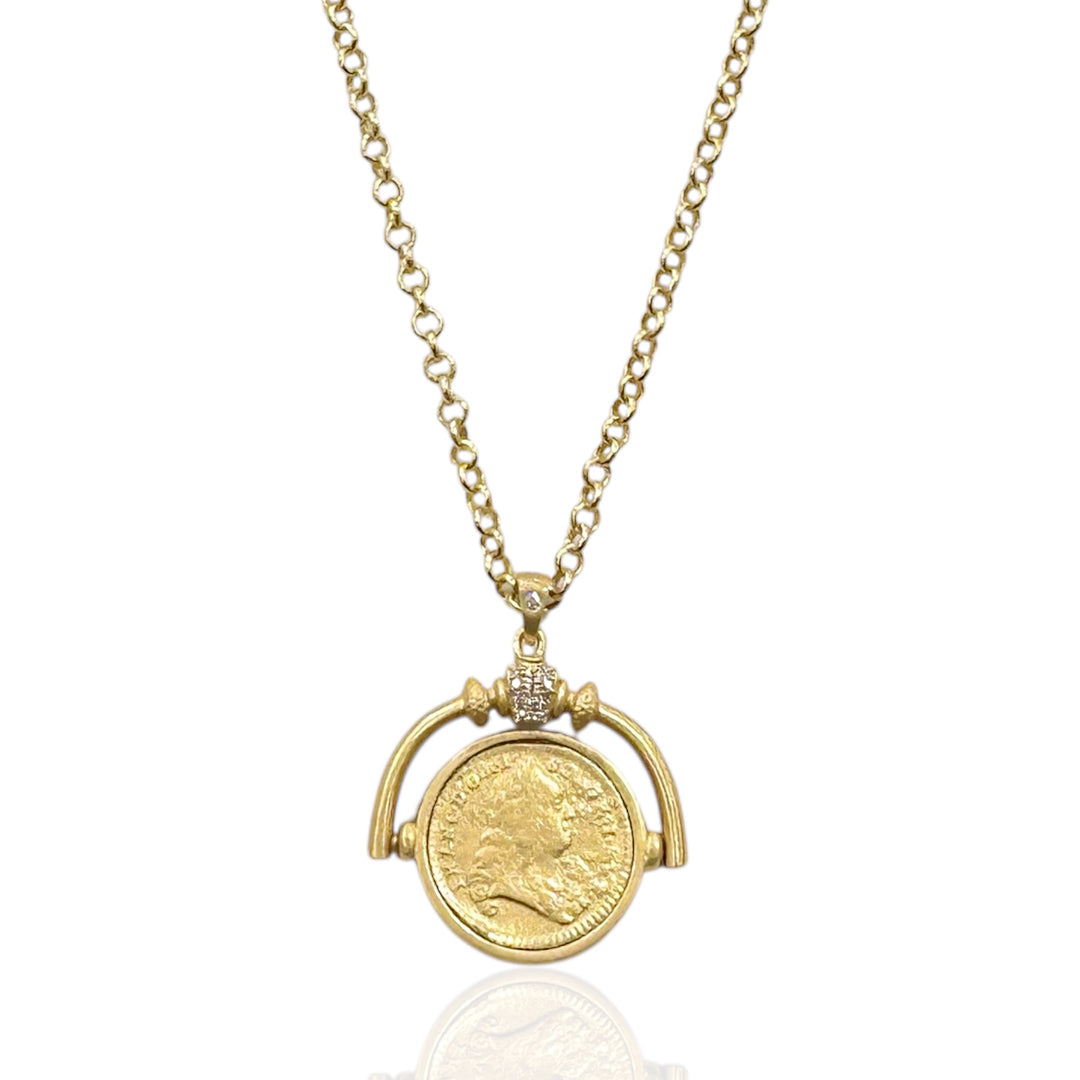 TAT2 N810 Sol Spinner Necklace in Gold