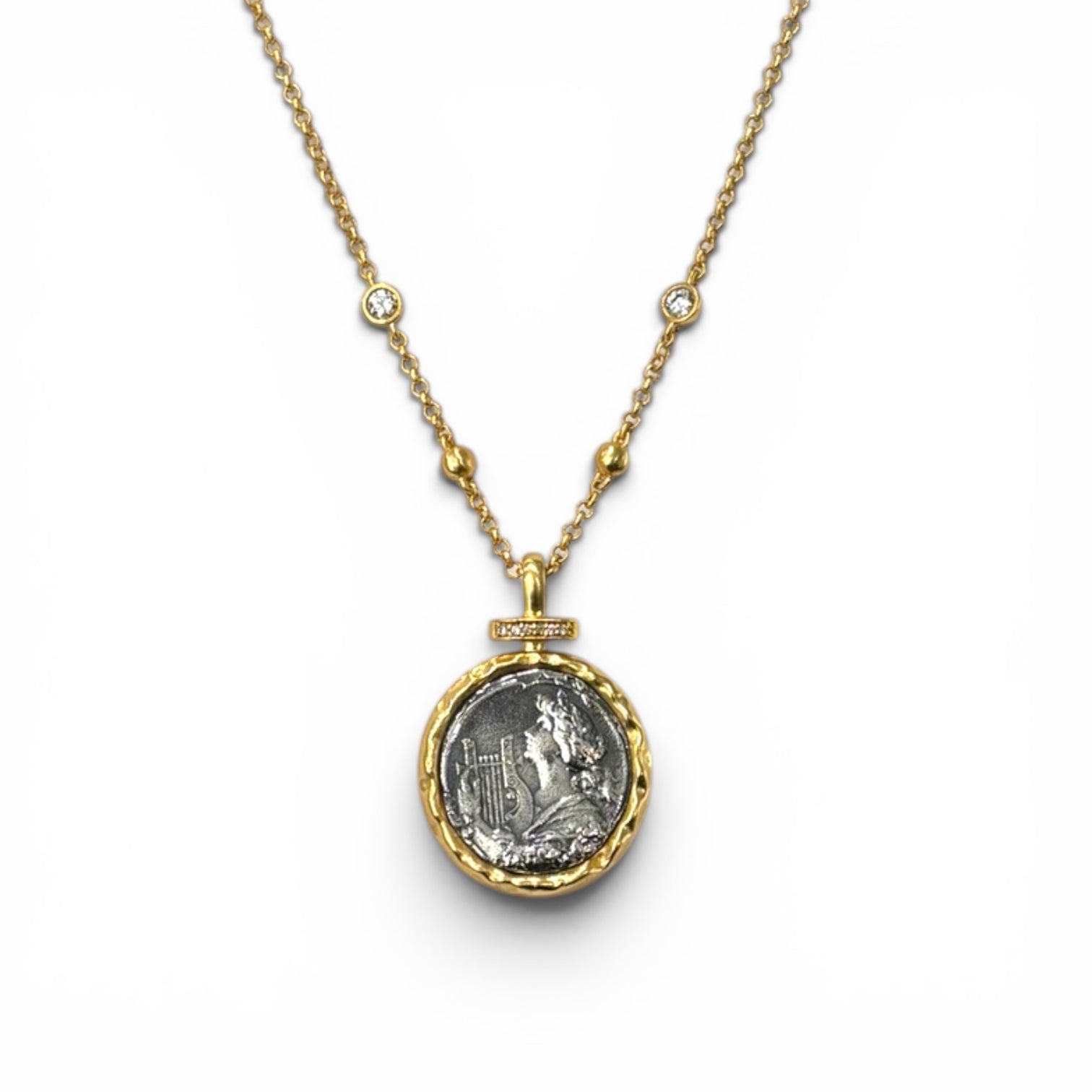 TAT2 N818 Liora Coin Necklace in Gold