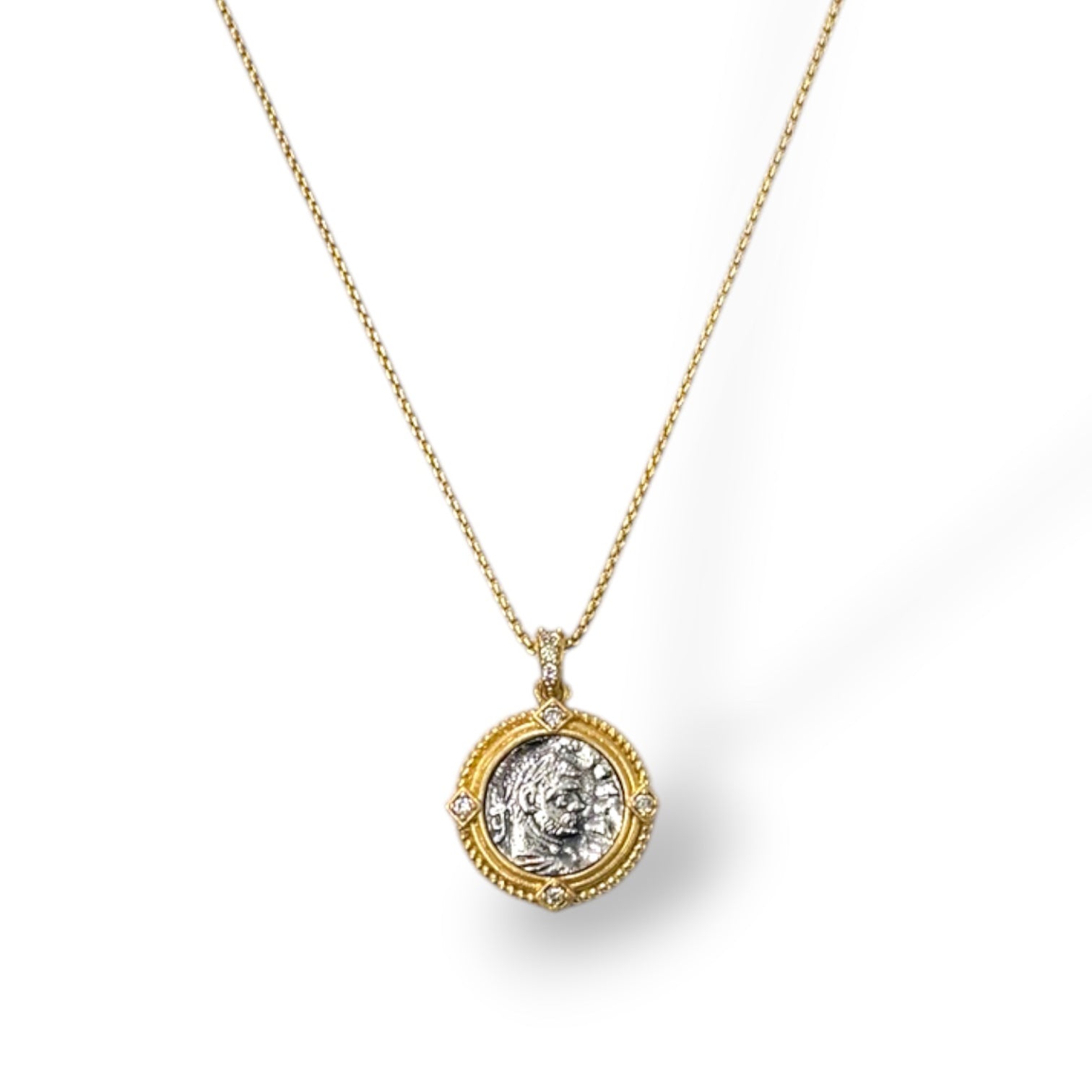 TAT2 N823 Lucia Coin Necklace in Gold