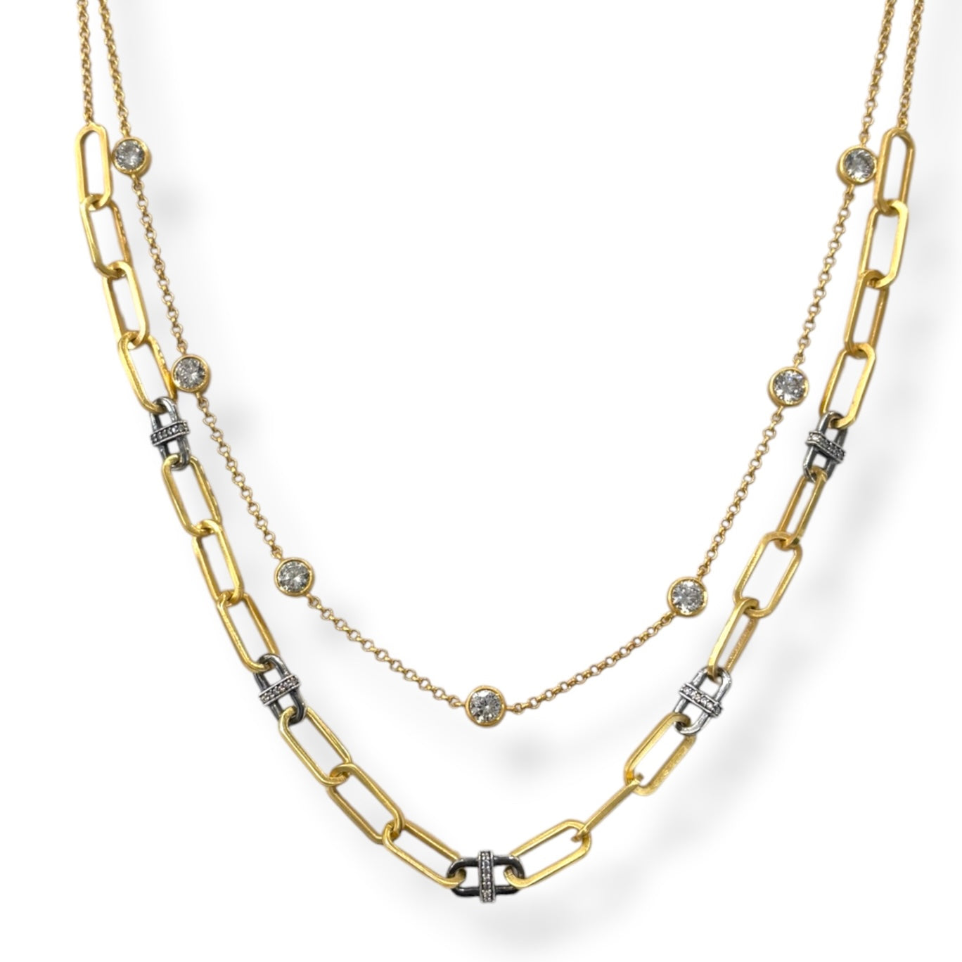 TAT2 N826 Two-Tone Solene Necklace in Gold
