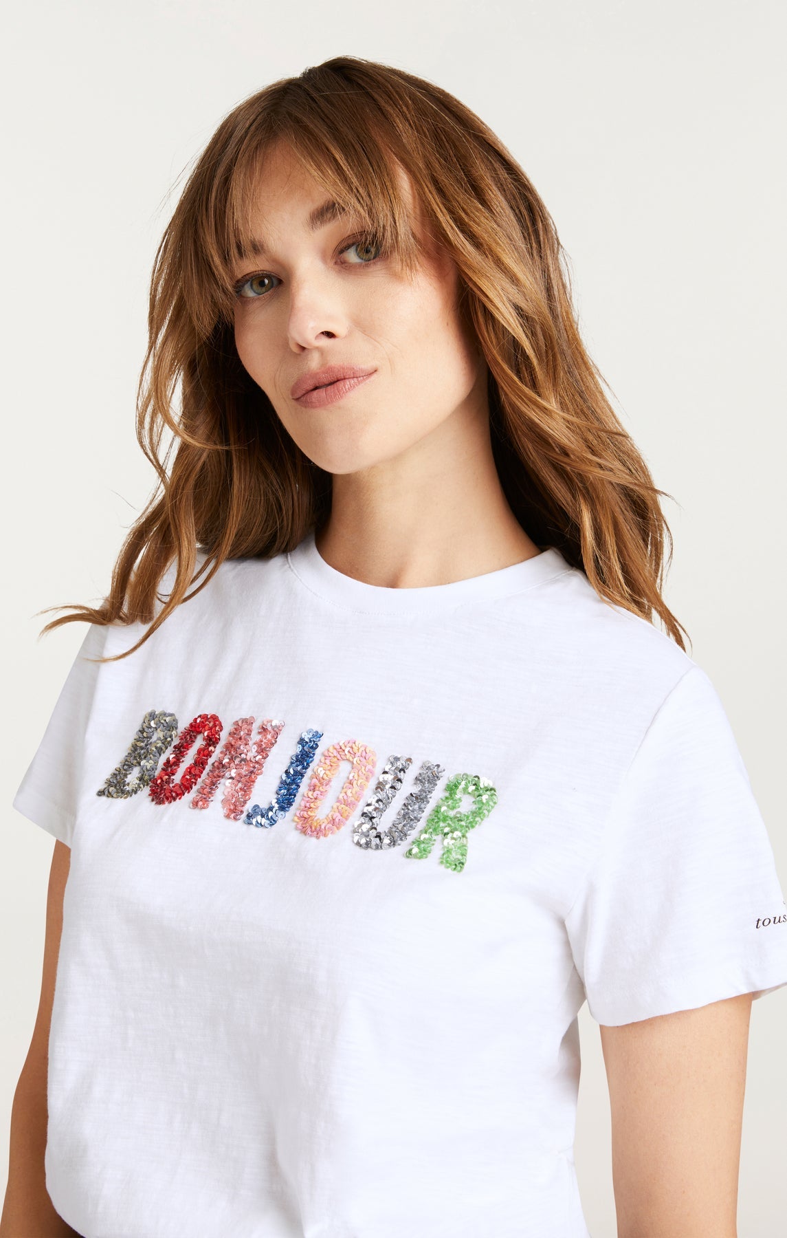 Cinq a Sept Bonjour Tee ZT9222962Z in White