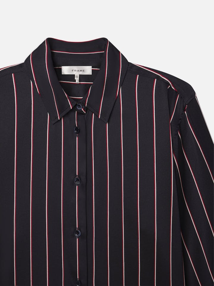 Frame The Standard Shirt WSH009 in Navy Stripe Multi