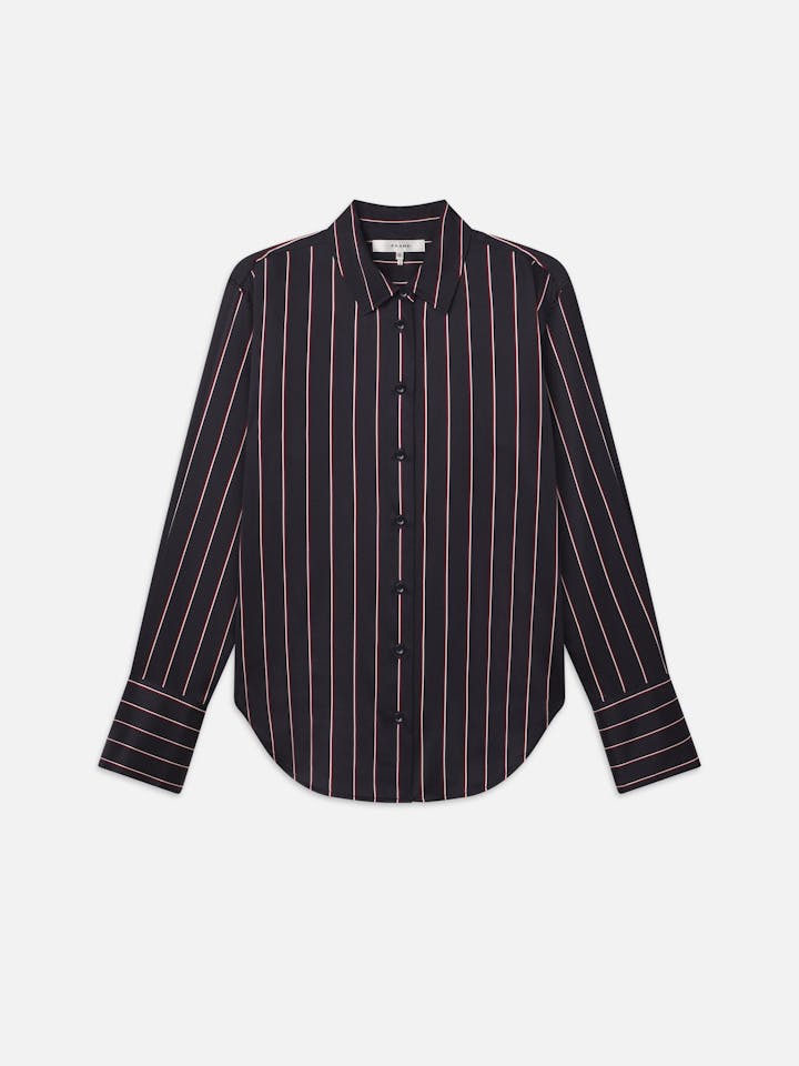 Frame The Standard Shirt WSH009 in Navy Stripe Multi