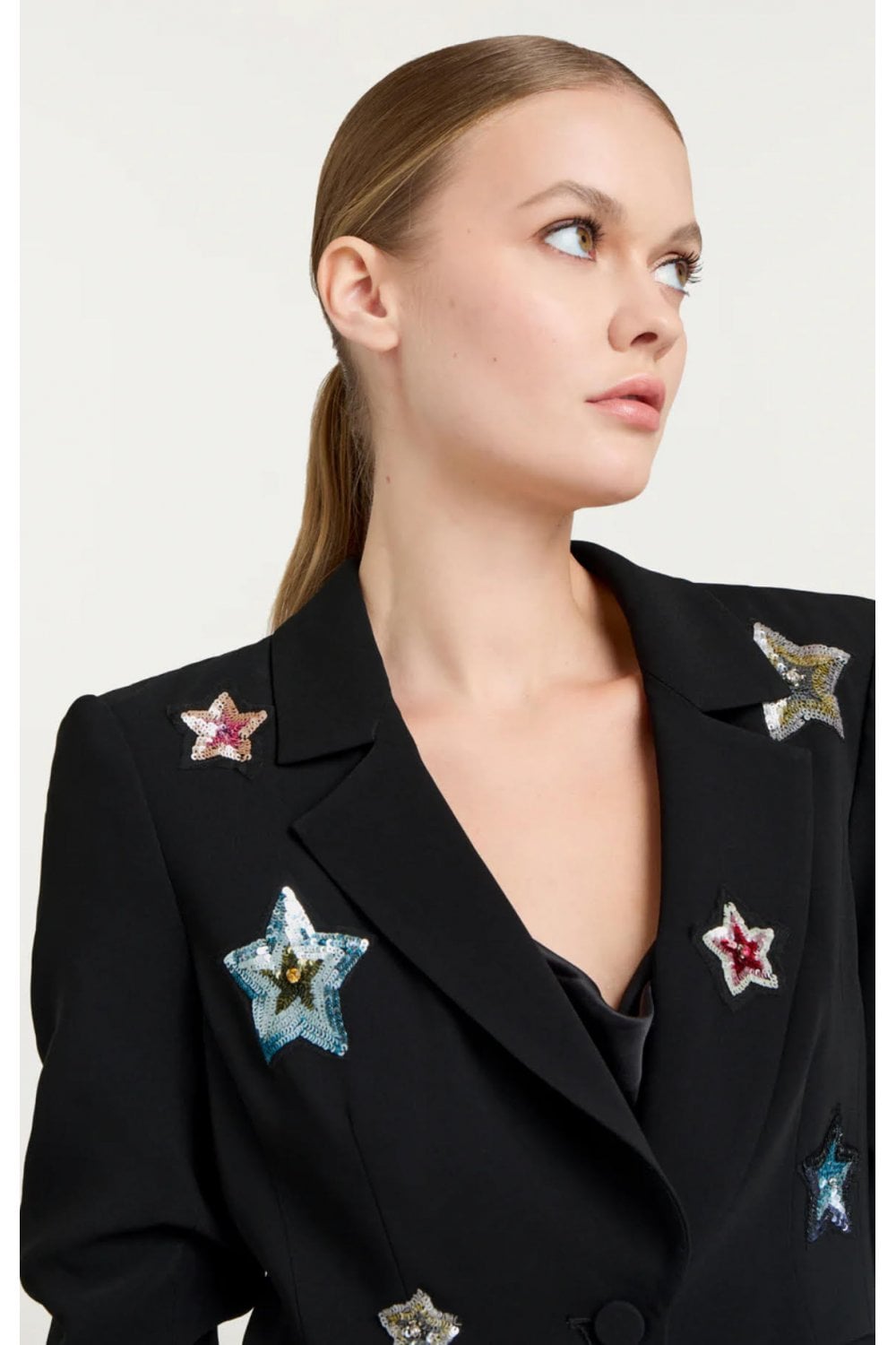 Cinq a Sept Sequin Star Petite Khloe Blazer