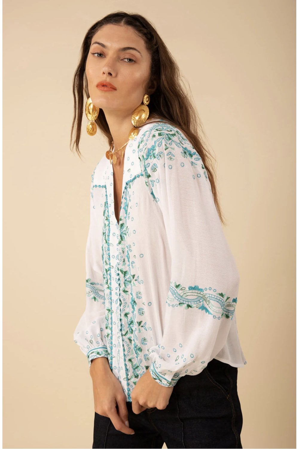 Hale Bob Embroidered Shirt H3YKN230A