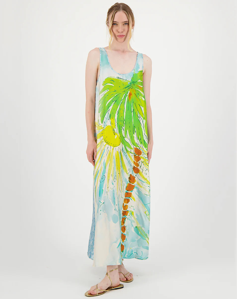 Me369 Allison Sleeveless Dress in Pura Vida - Blue