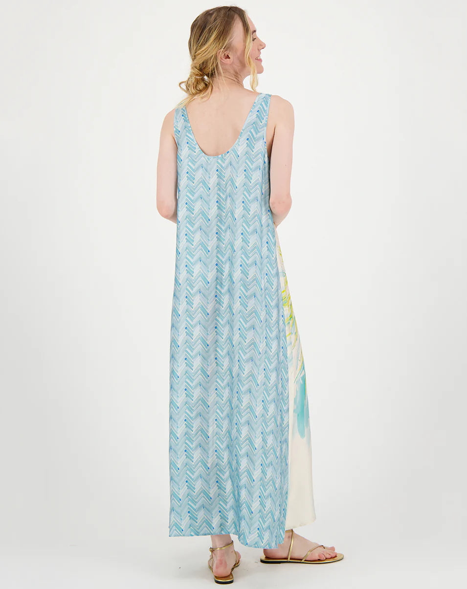 Me369 Allison Sleeveless Dress in Pura Vida - Blue